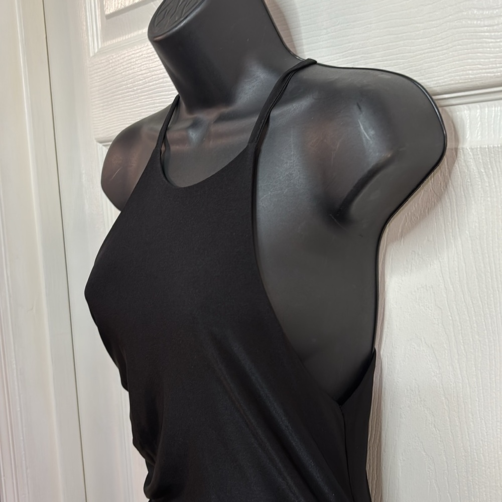 Misguided black slinky rouched black dress, size 6, NWT. - Picture 4 of 15